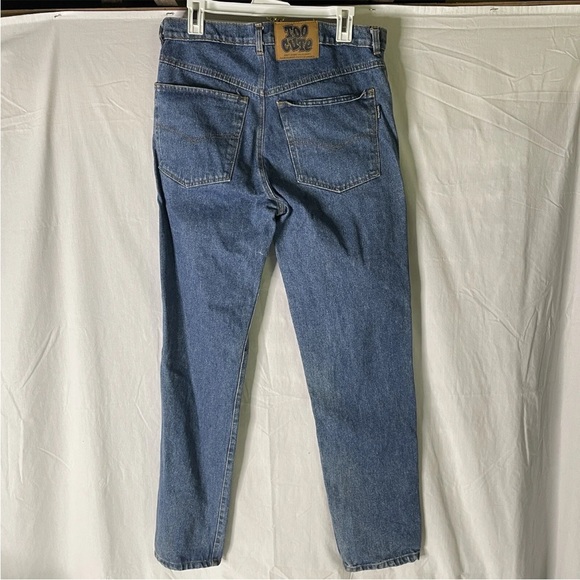 VTG 1992 Too Cute 5 Button Close Denim Jeans L 32X32 Blue Mickey Minnie Mouse - Picture 3 of 9